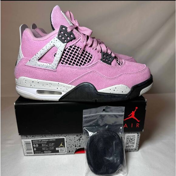Size 9.5 - Nike Wmns Air Jordan 4 Retro Orchid Women's Shoes Ships Now - Picture 1 of 10